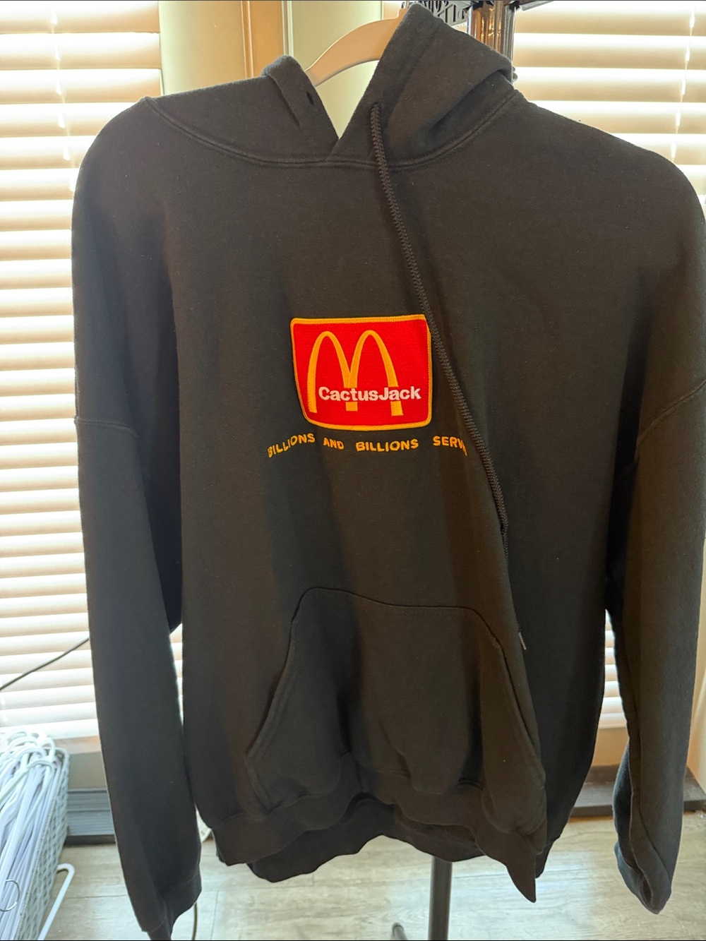 Cactus Jack by Travis Scott Black Hoodie with Red and Yellow Logo